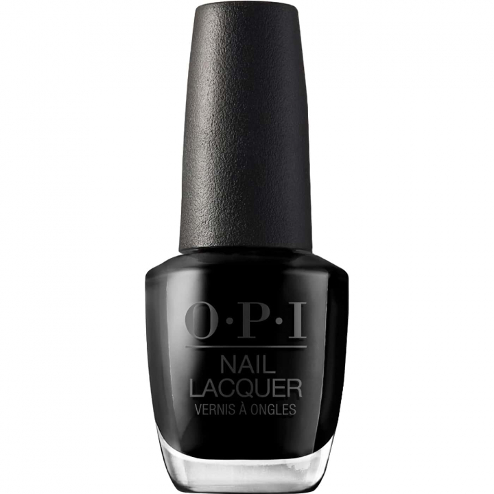 OPI Lady in Black - elegant black nail polish with glossy finish for timeless, chic look