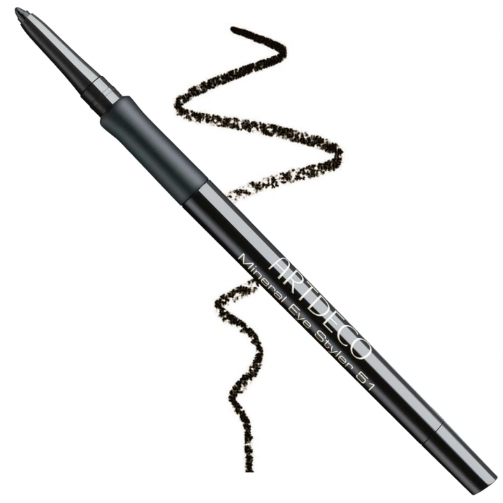 Artdeco Mineral Eye Styler No.51 Black – Black eyeliner with smudge-proof formula and integrated sharpener