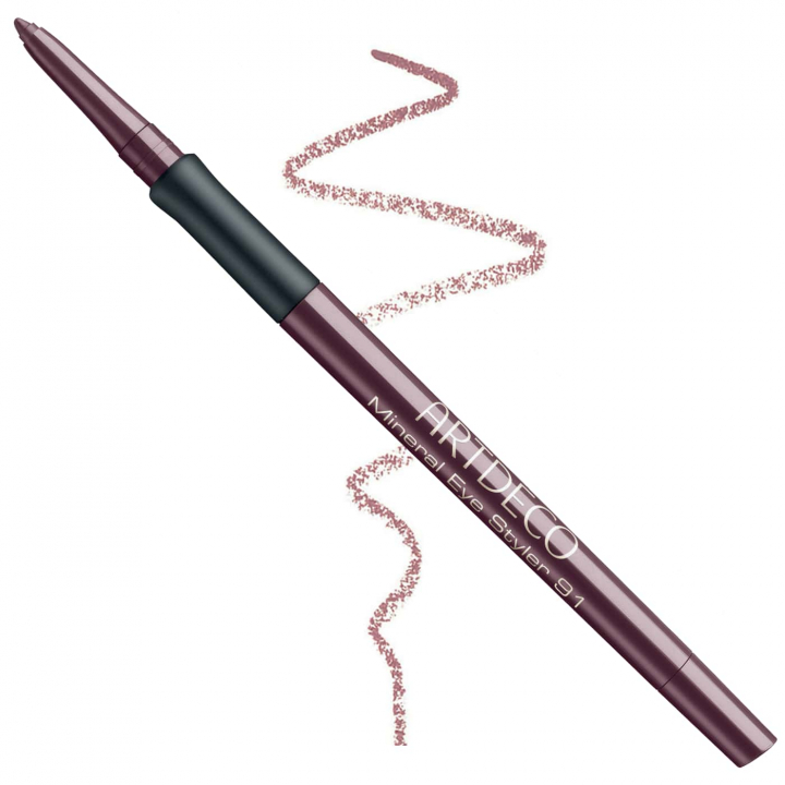 Artdeco Mineral Eye Styler No.91 Aubergine – Dark purple eyeliner with smudge-proof formula and integrated sharpener