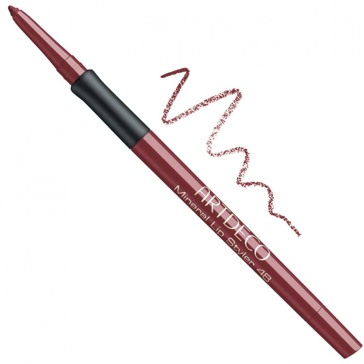 Artdeco Mineral Lip Styler No. 48 Black Cherry Queen – Lip liner in deep berry with wine-red tone for full and defined lips