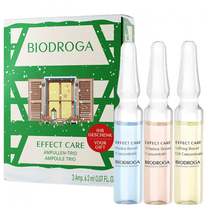 Biodroga Effect Care Ampoule Trio Set – Intense hydration, even skin tone, and improved elasticity for all skin types