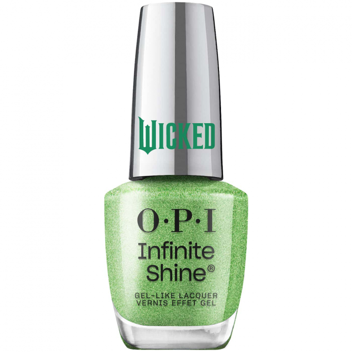 Glow-in-the-dark light green nail polish from OPI Wicked collection, perfect for a playful and eye-catching manicure.