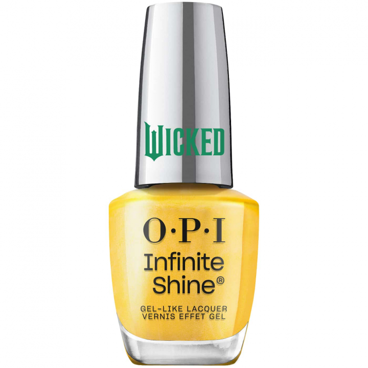 Vibrant yellow nail polish from OPI Wicked collection, perfect for a playful and refreshing manicure that brightens your nails.