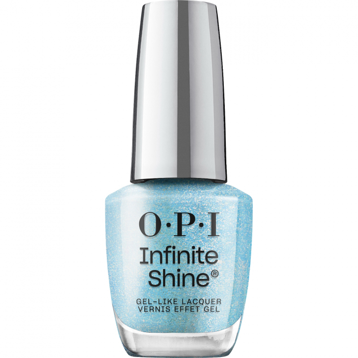 OPI IS Living the Fanta-sea - Blue nail polish with silver glitter for a sparkling and modern manicure