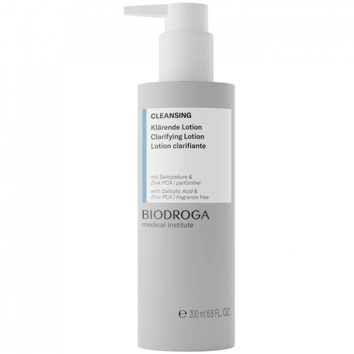 Biodroga Clarifying Lotion - Facial toner with salicylic acid and zinc gluconate to balance oily skin and deeply cleanse pores