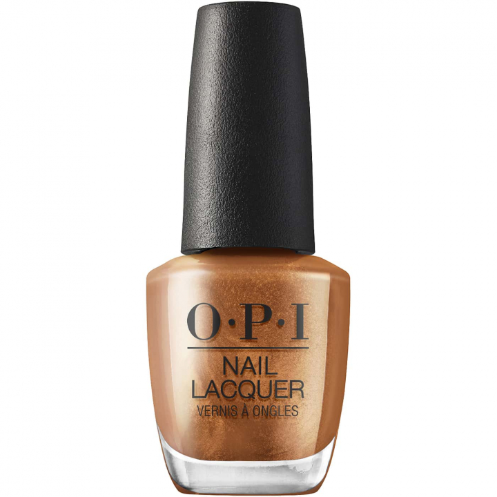 A rich and sophisticated brown shade with warm chocolate tones and a shimmering metallic finish, creates a chic look - OPI Metallic Mega Mix Millennium Mocha nail polish