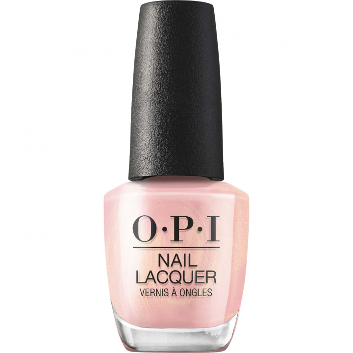 OPI Reoccurin'' Gleam - Light pink shimmering nail polish with pearlescent glow for a romantic and sophisticated look