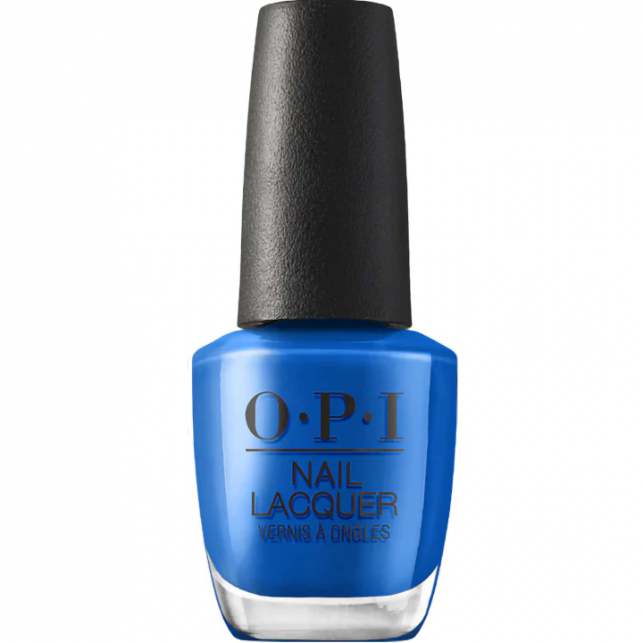 vibrant ocean blue shade with glossy shine opi trip to the brite side sea-ze the day blue nail polish with vibrant ocean blue tone and glossy finish